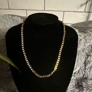 18 k gold plated European 4 mm box chain necklace. 20 inches